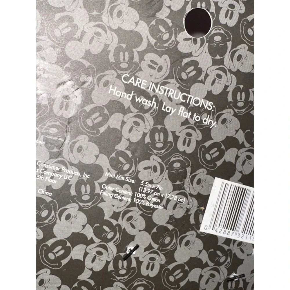 Disney Mickey Mouse Mr and Mrs 2PK Oversized Mini Mitts Grey White BB1232502